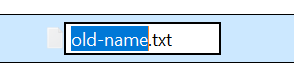 File rename dialog in Windows Explorer showing editable file name field
