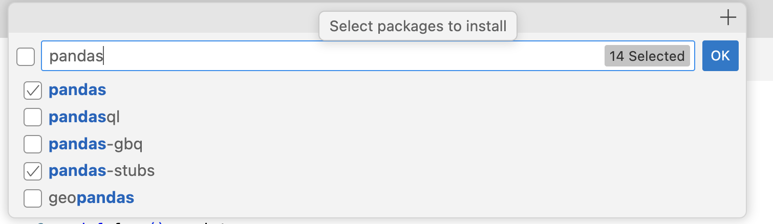 VSCode Pandas Pkg