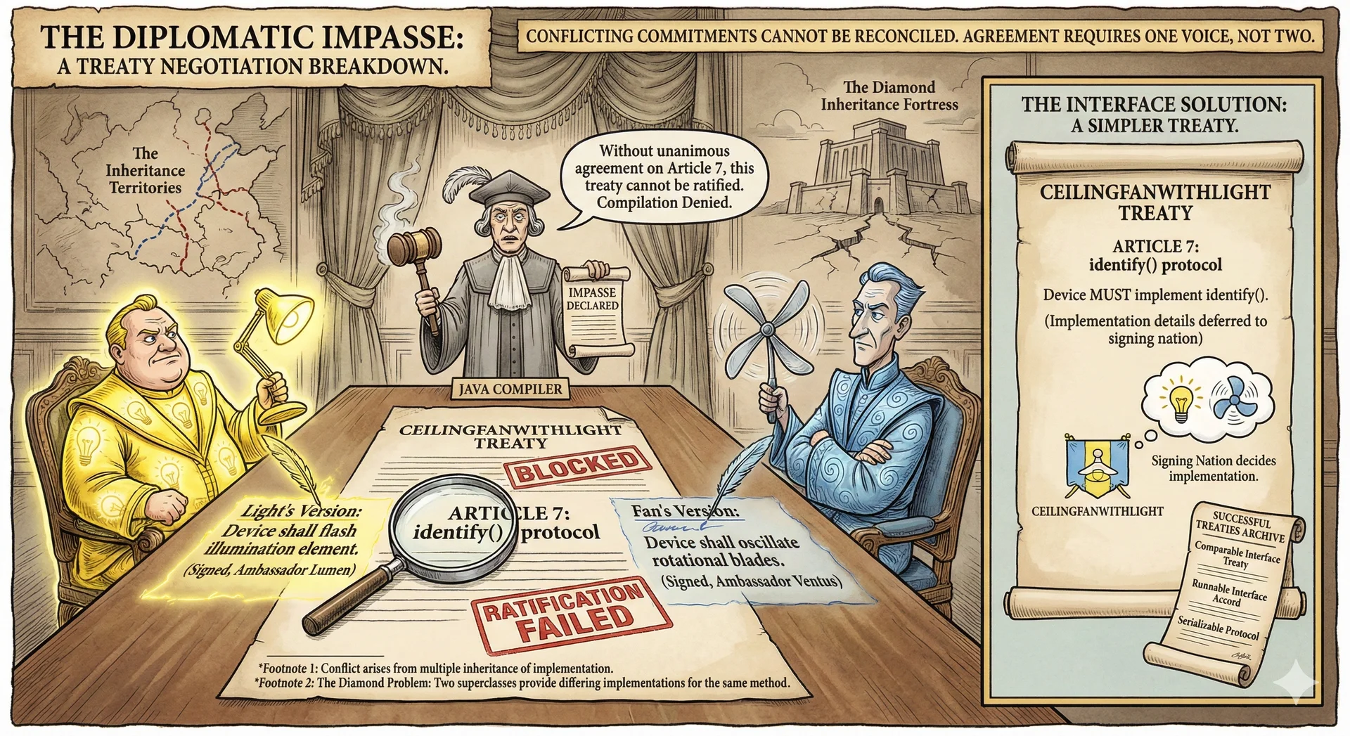 Conflicting implementations visualization